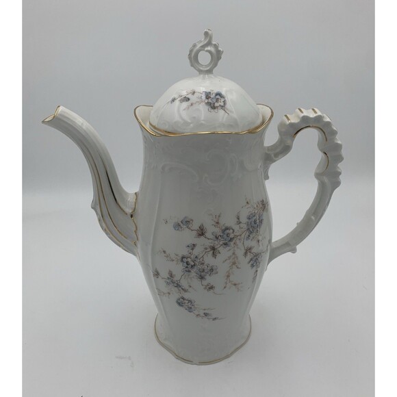 Kpm porcelain Floral Pattern Large Coffee Pot With Lidded Sugar Bowl and cream - Picture 2 of 16